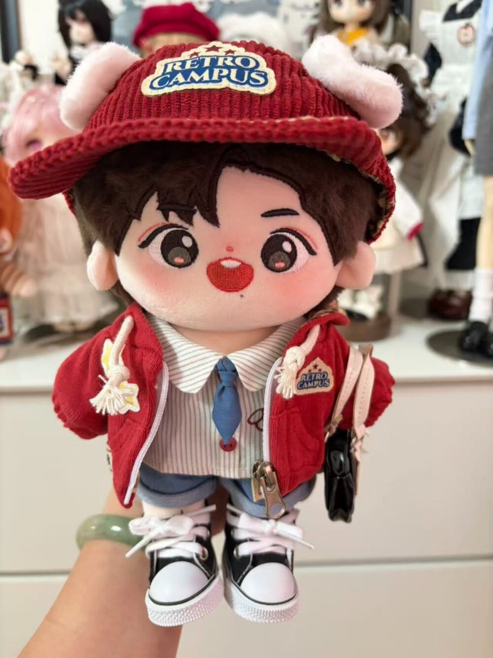 Retro Campus Style Plush Doll